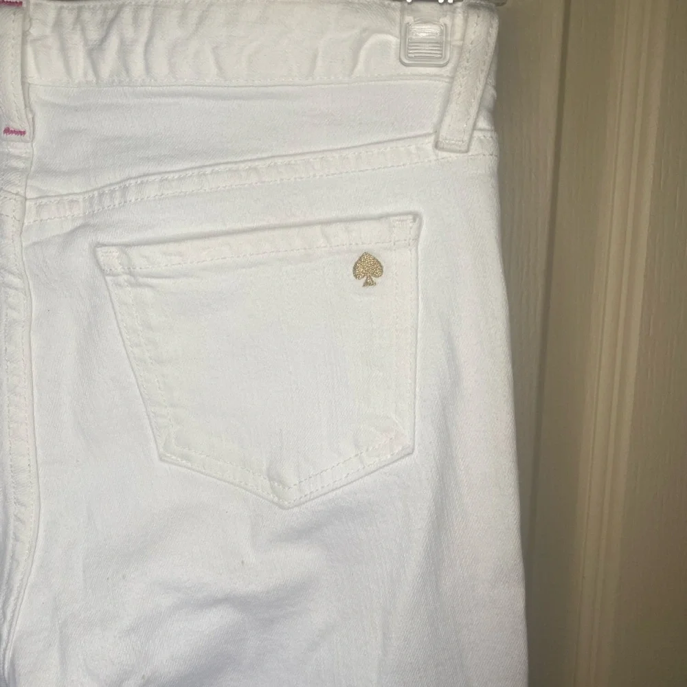 Kate Spade New York White Jeans Size 28 Play Hooky Straight Slim Pants - Picture 6 of 7